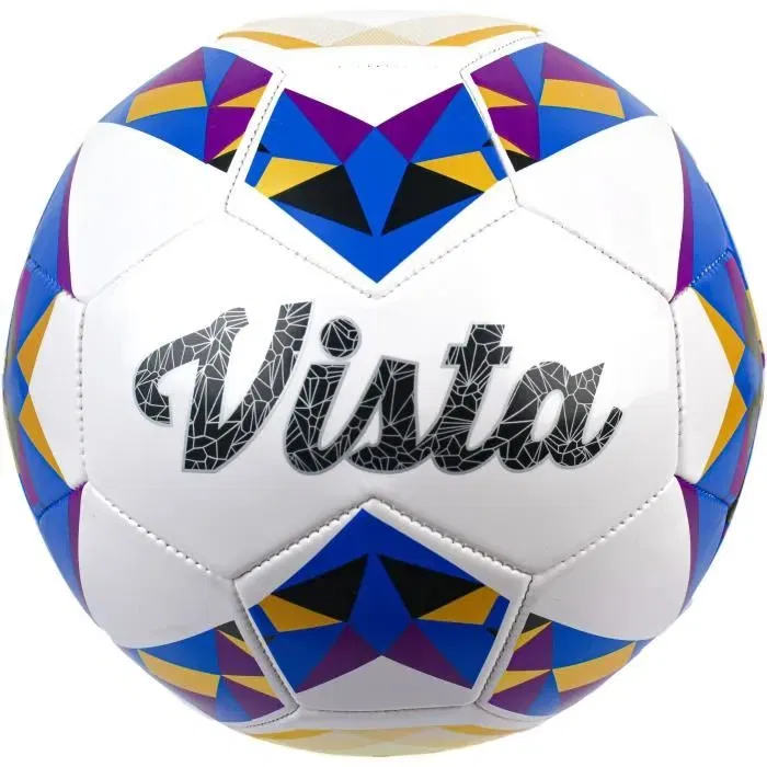 DUARIG Ballon de Football Vista - Taille 5 - Couleurs Or et Bleu - Revêtement PVC Brillant, Vessie Caoutchouc - 30 Panneaux pour Durabilité et Contrôle
