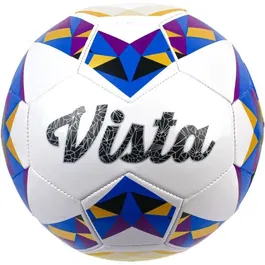 DUARIG Ballon de Football Vista - Taille 5 - Couleurs Or et Bleu - Revêtement PVC Brillant, Vessie Caoutchouc - 30 Panneaux pour Durabilité et Contrôle