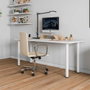 Rei Pied de table cylindrique modèle 4406 acier blanc Ø60 x 710 mm lot de 4