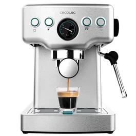 Cecotec Power Espresso 20 Barista Mini - Machine à café, 1465 W, 20 bars, 1,8 L, Inox - Machine à expresso compacte avec manomètre