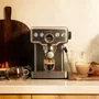 Cecotec Power Espresso 20 Barista Mini - Machine à café, 1465 W, 20 bars, 1,8 L, Inox - Machine à expresso compacte avec manomètre
