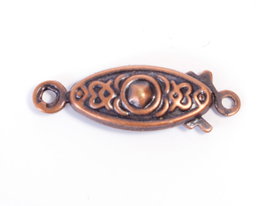 Innspiro Fermoir métallique ovale cuivre vieilli 18x7mm (2 unités) version neuve