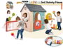 Feber Casa Casual - Maison de jeu avec 6 activités (bowling, raquette, football, basketball, cible et jeux de rôle) - Dimensions 232x124x138 cm - Produit en espagnol