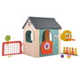 Feber Casa Casual - Maison de jeu avec 6 activités (bowling, raquette, football, basketball, cible et jeux de rôle) - Dimensions 232x124x138 cm - Produit en espagnol