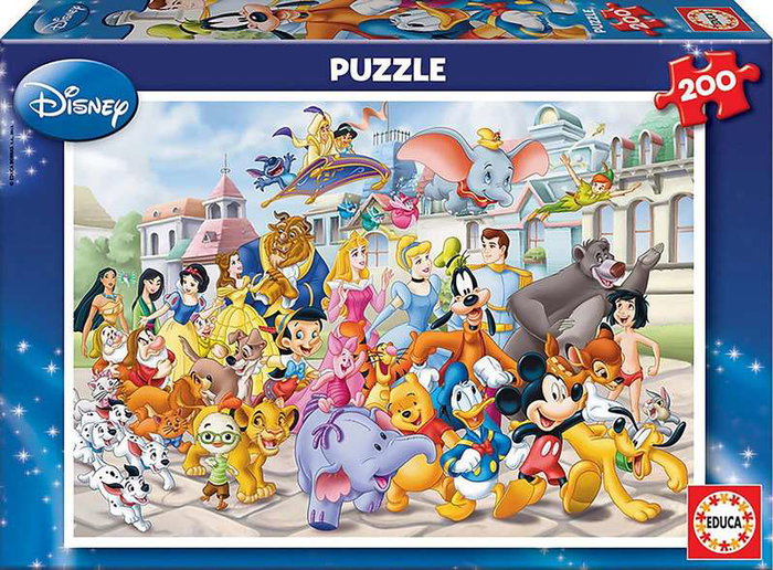 Educa Puzzle 200 pièces Desfile Disney - Puzzle pour enfants à partir de 6 ans - Version espagnol et anglais