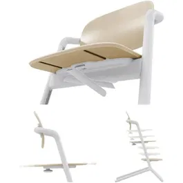 CYBEX Chaise haute évolutive réglable Lemo 2 pour enfant jusqu'à 95 kg - Sand White, compatible transat et kit tour d'observation