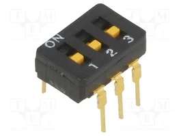 Aratas Commutateur DIP 3 sections ON-OFF A6D-3100