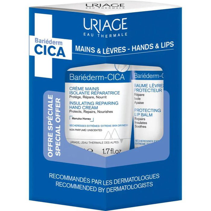 Uriage Coffret Bariéderm avec Crème pour les Mains et Lip Lab Uriage Coffret Bariéderm avec Crème pour les Mains et Lip Lab