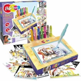 Lansay Jeu de coloriage Blopens Animaux avec 16 pochoirs