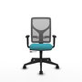 PIQUERAS Y CRESPO Chaise Motilla Synchrone/Traslack Turquoise et Gris