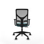 PIQUERAS Y CRESPO Chaise Motilla Synchrone/Traslack Turquoise et Gris