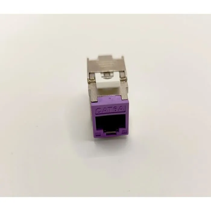 LINEAIRE Pack de 8 noyaux RJ45 Keystone Cat.6a (PRC624AK8) avec 2 façades colorées LINEAIRE Pack de 8 noyaux RJ45 Keystone Cat.6a (PRC624AK8) avec 2 façades colorées