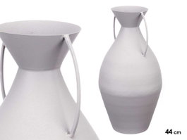 GIFTDECOR Jarron Acero Tinaja Gris Pastel (Lot de 4)