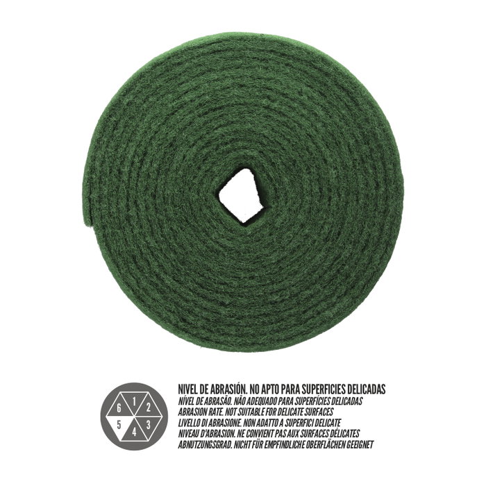 WOLFPACK LINEA PROFESIONAL Rouleau d'éponge en fibre abrasive verte 14 cm x 6 m WOLFPACK LINEA PROFESIONAL Rouleau d'éponge en fibre abrasive verte 14 cm x 6 m