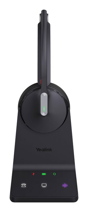 Yealink Casque mono WH64, Bluetooth 5.2, DECT, USB-C, 3 micros MEMS, réduction de bruit, 20 Hz-20 kHz
