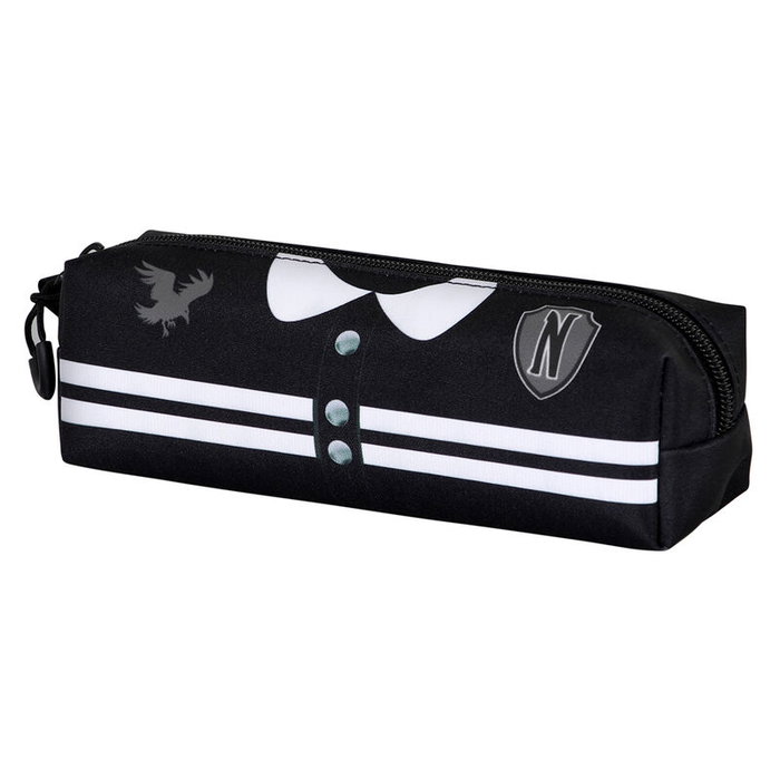 Karactermania - Etui portatout Varsity Wednesday - Pochette de transport en cuir rigide avec fermeture zip - 8 x 21 x 5.5 cm