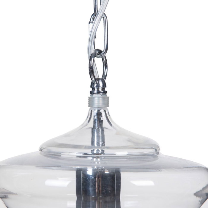 BigBuy Home Suspension Moderne Argenté Métal et Verre BigBuy Home Suspension Moderne Argenté Métal et Verre