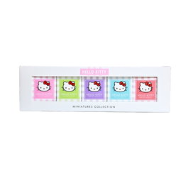 Hello Kitty - Coffret de Parfums Iconic Vichy - Bleu, Vert, Rouge, Rose, Violet - Eau de Toilette / Eau de Parfum - 5 Miniatures pour Filles