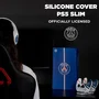 Konix - Coque de Protection Silicone pour PlayStation 5 Slim PS5 - Antichoc, Anti-rayures - Bleu - PSG - Facade