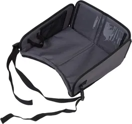 Tineo Plateau de Voyage Portable pour Enfant avec Compartiments et Support - Adapté aux Sièges Auto - Gris