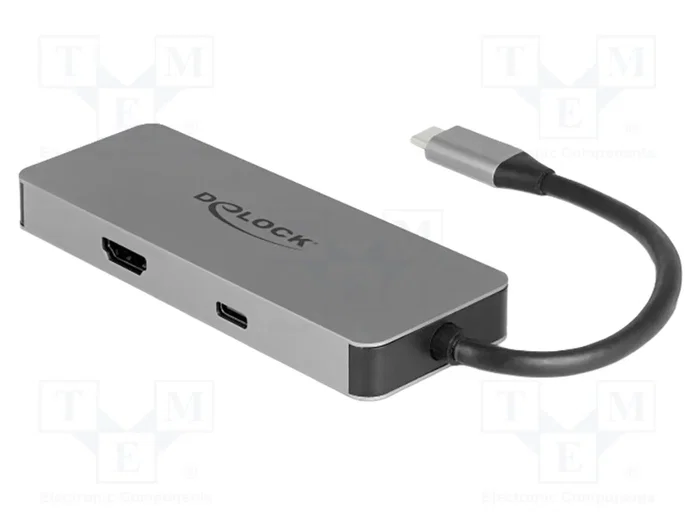 DELOCK Hub USB avec lecteur de cartes et ports USB, Gris DELOCK Hub USB avec lecteur de cartes et ports USB, Gris
