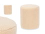 GIFTDECOR Puff Borreguito Beige en MDF et Tissu 32x36x32 cm