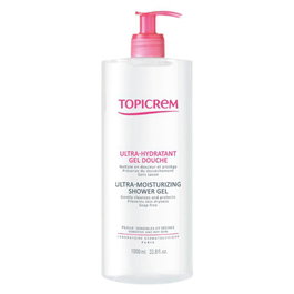 Topicrem Gel Nettoyant Doux UH 1000 ml - Pour Peaux Sensibles Visage, Corps et Cheveux, Sans Savon et Hypoallergénique