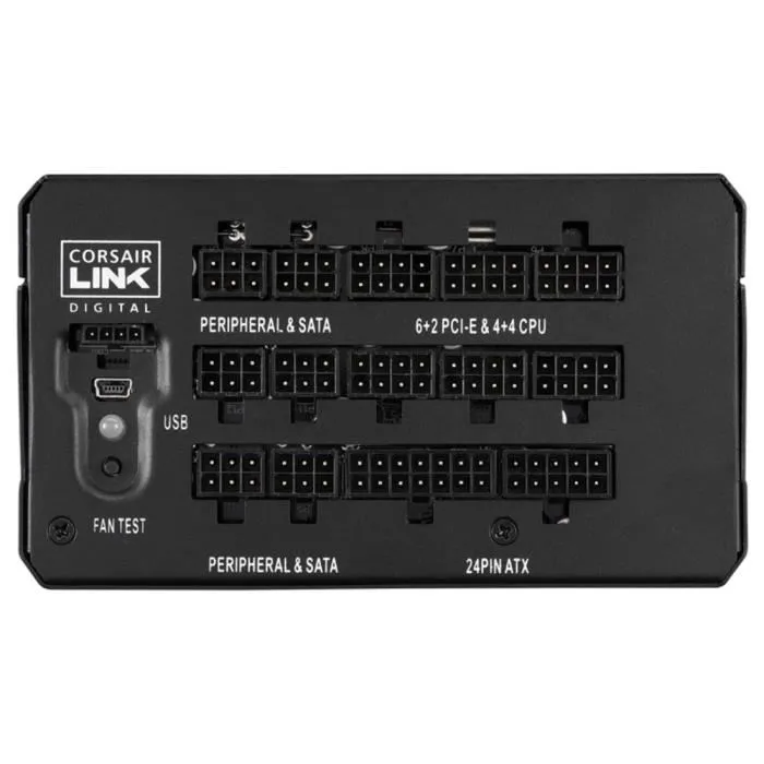 Corsair iCUE LINK HX1200i SHIFT - Alimentation PC Modulaire 1200W 80 PLUS Platinum - Certifiée Cybenetics Platinum, ATX 3.1, PCIe 5.1 - Ventilateur 140 mm - Garantie 10 ans