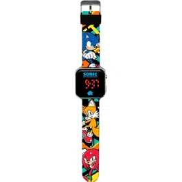 Kids Licensing Montre LED Sonic avec affichage heure/date - Écran personnalisable pour enfant - Dès 4 ans