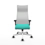 Piqueras Y Crespo Fauteuil Albacete avec mécanisme Synchro, Turquoise et Blanc