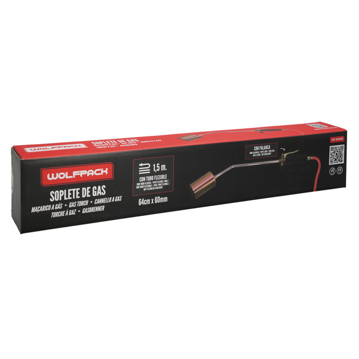 WOLFPACK LINEA PROFESIONAL Soplete avec levier et tuyau 58cm x 60mm WOLFPACK LINEA PROFESIONAL Soplete avec levier et tuyau 58cm x 60mm
