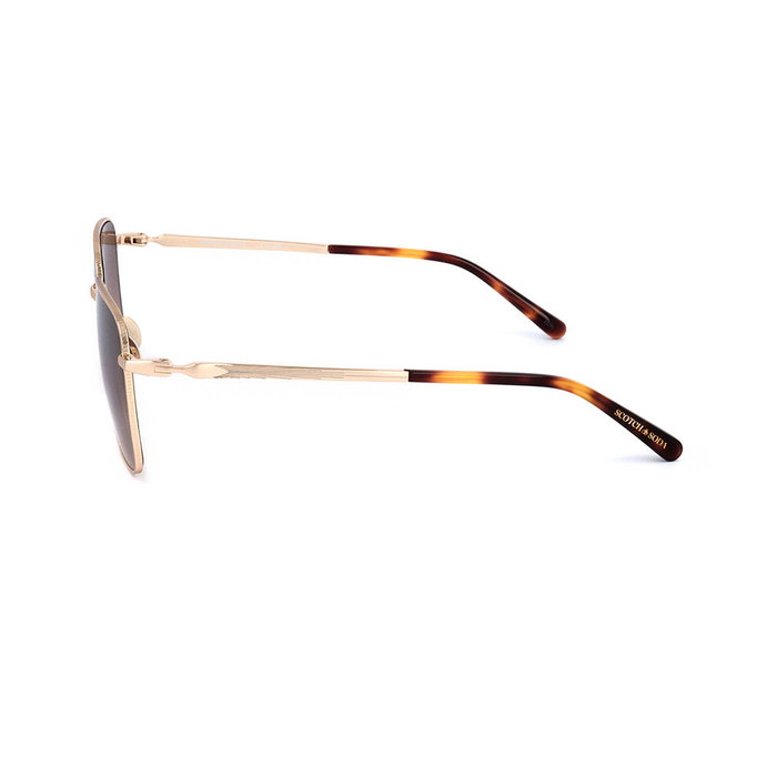 Scotch & Soda SS6017 Lunettes de soleil homme monture métallique ronde UV400 145 mm