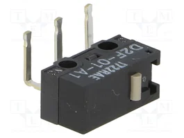 Aratas (Formerly Omron Components) Micro-interrupteur SNAP ACTION SPDT D2F-01-A1 sans levier