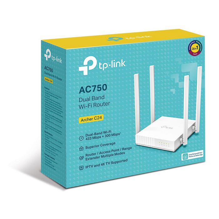 TP-Link Routeur Wi-Fi 4G Dual-Band (2,4 GHz / 5 GHz) Fast Ethernet avec Antennes - Blanc