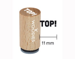 Woodies Mini Sceau en Bois et Caoutchouc 15x25mm