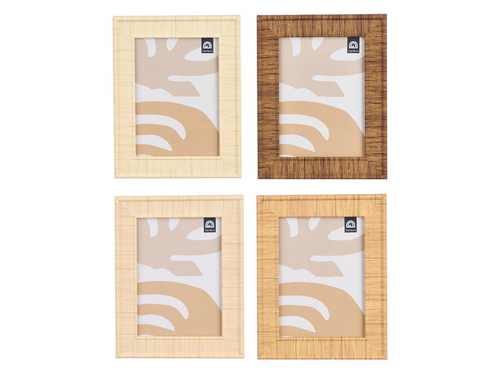 GIFTDECOR Lot de 24 cadres photo rayés 13x18 cm - Beige, Crème, Marron