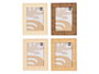 GIFTDECOR Lot de 24 cadres photo rayés 13x18 cm - Beige, Crème, Marron