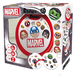 Asmodee Dobble Marvel Emoji Jeu de Cartes - Édition Spéciale - 55 Cartes - 2 à 8 Joueurs - À Partir de 6 Ans - DOBMAR01ES