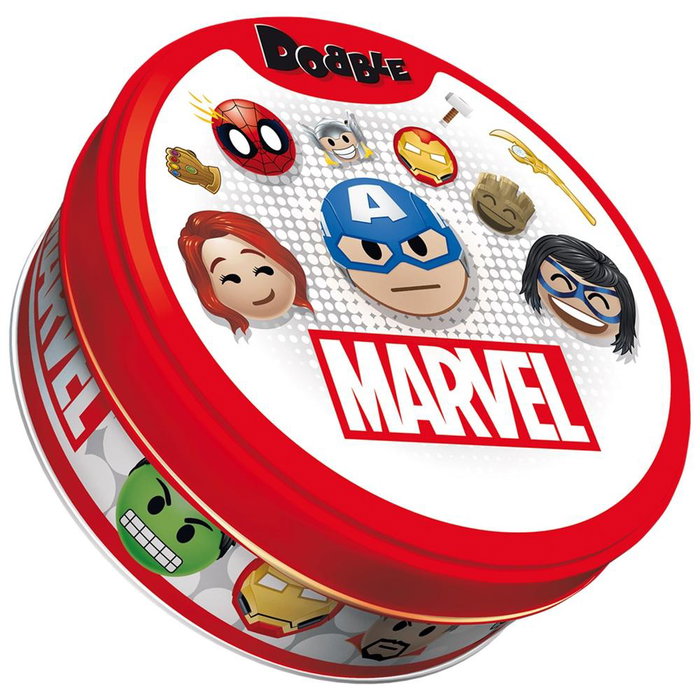 Asmodee Dobble Marvel Emoji Jeu de Cartes - Édition Spéciale - 55 Cartes - 2 à 8 Joueurs - À Partir de 6 Ans - DOBMAR01ES