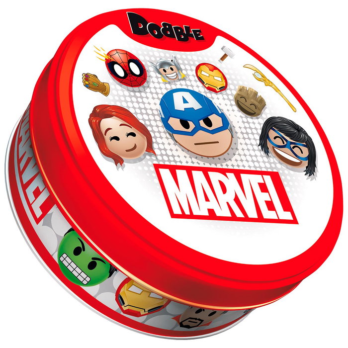 Asmodee - Dobble Marvel Emoji - Jeu de réflexion et rapidité pour trouver le symbole identique - À partir de 6 ans - Référence DOBMAR01ES