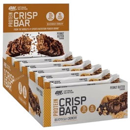 OPTIMUM NUTRITION Barres Protéinées On Crispy Beurre de Cacahuète 10x65g