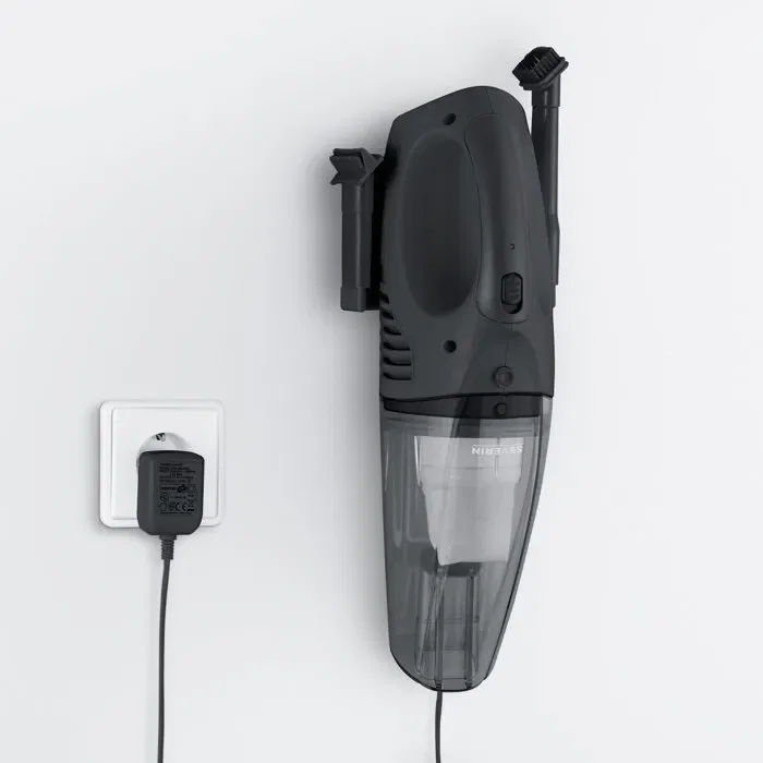 Severin HV7963 Aspirateur main sans fil 3 en 1, 7,4 V, autonomie 18 min, réservoir 200 ml, pour poussières et liquides, noir