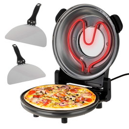 Adler AD6314 Four électrique pour pizza, noir, 1200 W