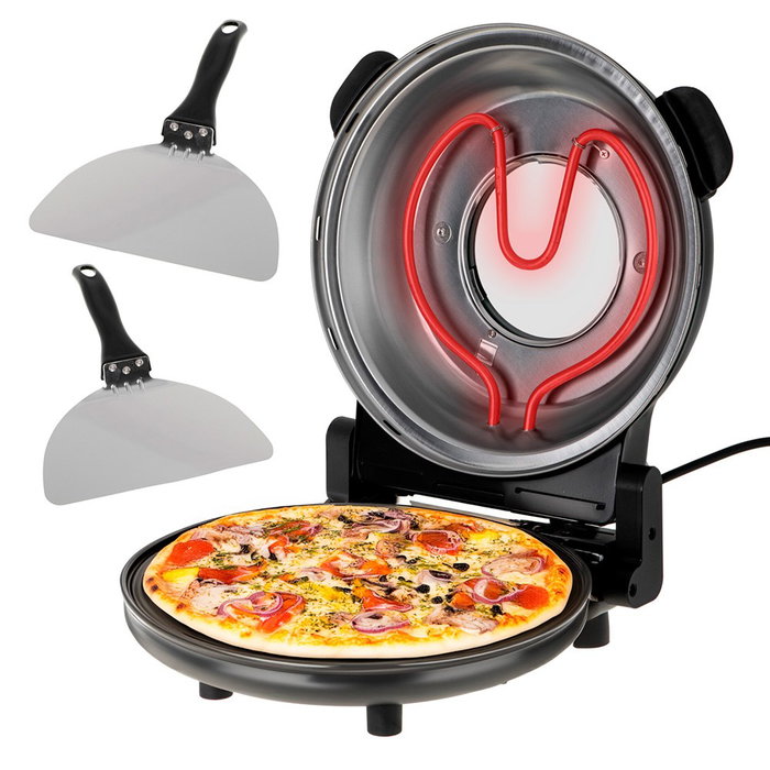 Adler AD6314 Four électrique pour pizza, noir, 1200 W