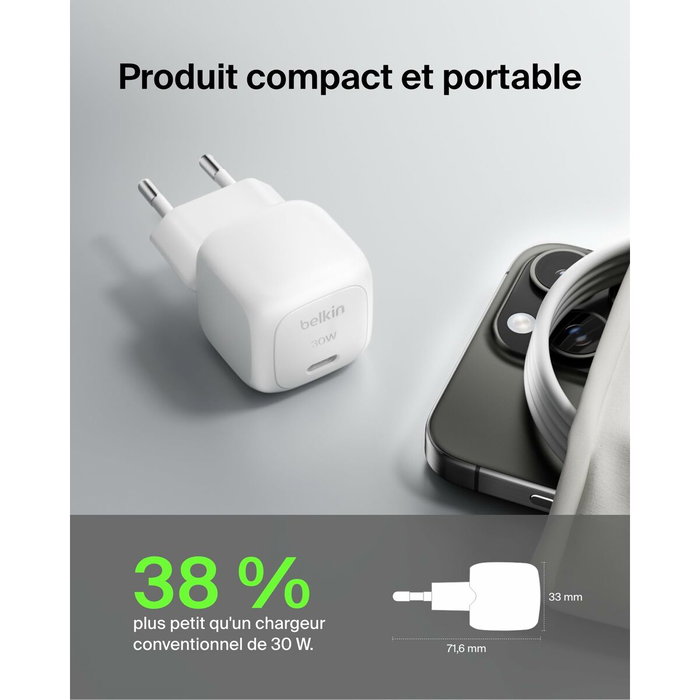 Câble USB vers Lightning Belkin WCA008KQ1MWH-B5 Câble USB vers Lightning Belkin WCA008KQ1MWH-B5