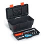 Terry Caisse à outils Eko Toolbox 19 avec plateau et organisateur - 48 x 25,5 x 23 cm - Noir et orange