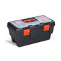 Terry Caisse à outils Eko Toolbox 19 avec plateau et organisateur - 48 x 25,5 x 23 cm - Noir et orange