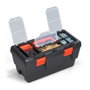 Terry Caisse à outils Eko Toolbox 19 avec plateau et organisateur - 48 x 25,5 x 23 cm - Noir et orange