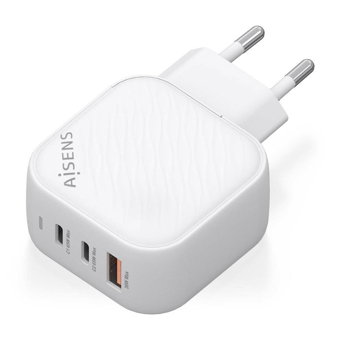 Chargeur mural Aisens ASCH-65W3P026-W Blanc 65 W (1 Unité)