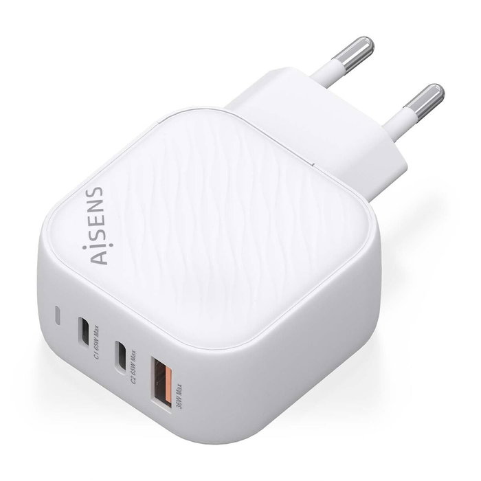 Chargeur mural Aisens ASCH-65W3P026-W Blanc Multicouleur 65 W